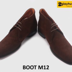 Giày Chukka Boot nam da lộn màu nâu M12 005