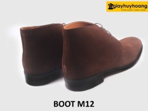 Giày Chukka Boot nam da lộn màu nâu M12 005