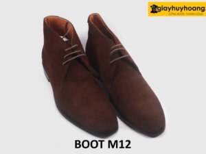 Giày Chukka Boot nam da lộn màu nâu M12 003