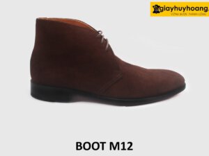 Giày Chukka Boot nam da lộn màu nâu M12 001