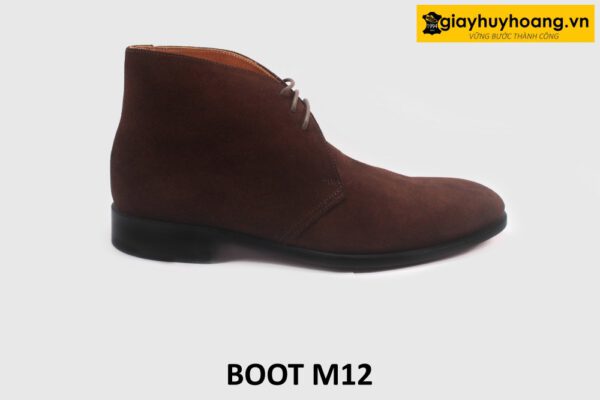 Giày Chukka Boot nam da lộn màu nâu M12 001