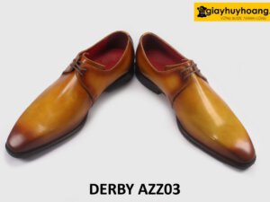 Giày Derby nam mũi vuông nhọn đẹp sang trọng AZZ03 005