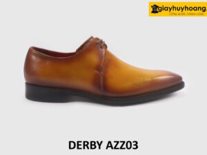 Giày Derby nam mũi vuông nhọn đẹp sang trọng AZZ03 001