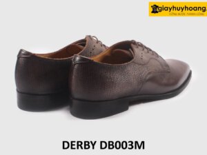Giày derby nam cao cấp màu nâu mũi vuông DB003M 005