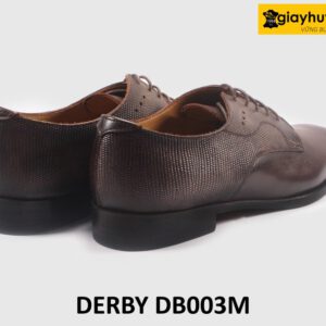 Giày derby nam cao cấp màu nâu mũi vuông DB003M 005