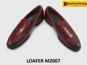 Giày lười loafer da nam màu đỏ đô M2007 004
