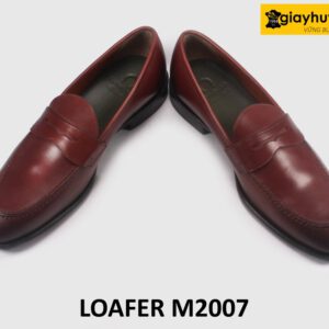 Giày lười loafer da nam màu đỏ đô M2007 004