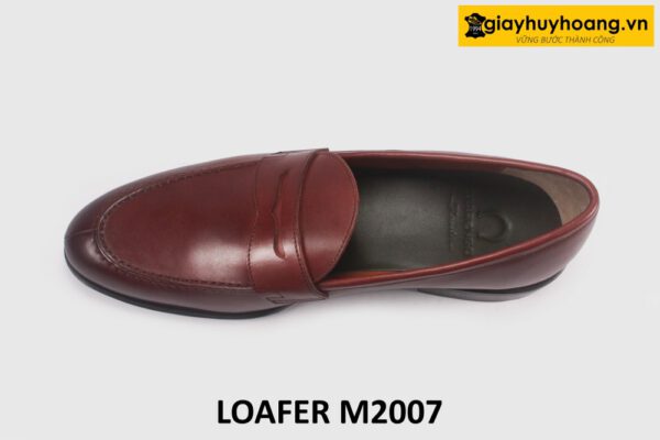 Giày lười loafer da nam màu đỏ đô M2007 002