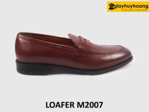 Giày lười loafer da nam màu đỏ đô M2007 001