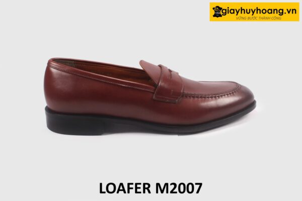 Giày lười loafer da nam màu đỏ đô M2007 001