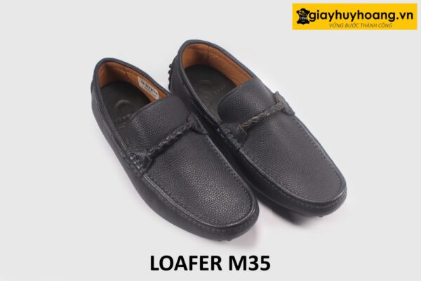Giày lười nam lái xe mũi vuông da hạt M35 005