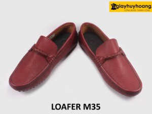 Giày lười nam lái xe mũi vuông da hạt M35 003