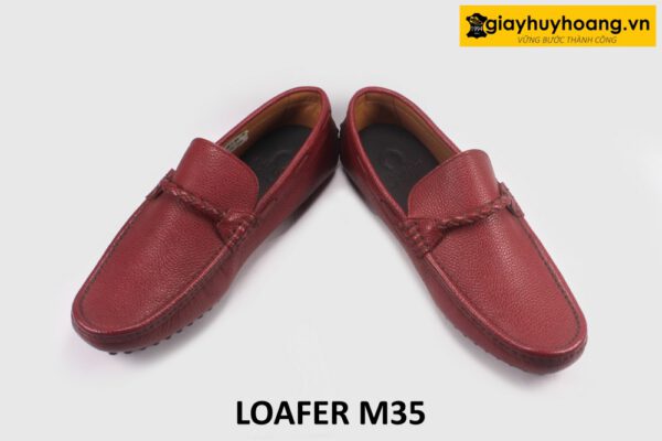 Giày lười nam lái xe mũi vuông da hạt M35 003