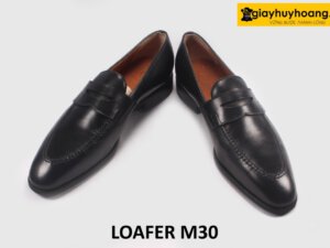 Size 39 Giày Loafer nam không buộc dây đế khâu chỉ M30 004