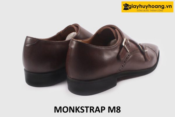Giày Monkstrap nam nâu trẻ trung phong cách M8 005