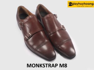 Giày Monkstrap nam nâu trẻ trung phong cách M8 003