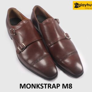 Giày Monkstrap nam nâu trẻ trung phong cách M8 003