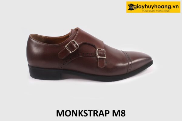 Giày Monkstrap nam nâu trẻ trung phong cách M8 001