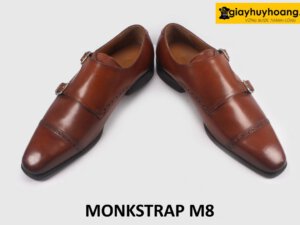 Giày lười Monkstrap nam màu bò công sở đẹp M8 004