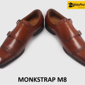 Giày lười Monkstrap nam màu bò công sở đẹp M8 004