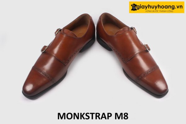 Giày lười Monkstrap nam màu bò công sở đẹp M8 004