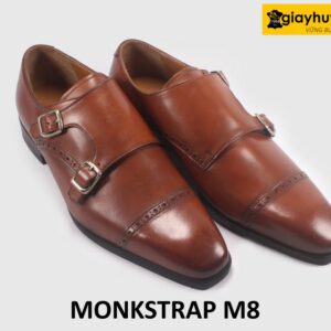Giày lười Monkstrap nam màu bò công sở đẹp M8 003