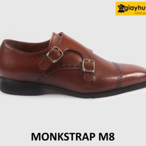 Giày lười Monkstrap nam màu bò công sở đẹp M8 001