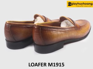 Giày lười Loafer nam không dây dập vân cá sấu M1915 005