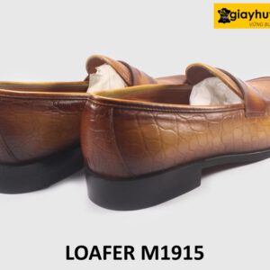 Giày lười Loafer nam không dây dập vân cá sấu M1915 005