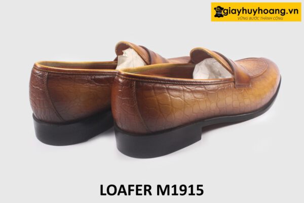 Giày lười Loafer nam không dây dập vân cá sấu M1915 005