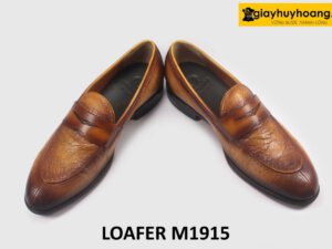 Giày lười Loafer nam không dây dập vân cá sấu M1915 004