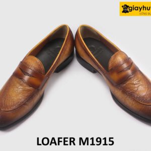 Giày lười Loafer nam không dây dập vân cá sấu M1915 004