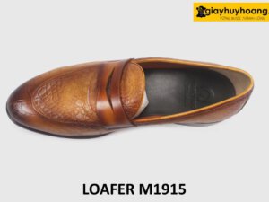 Giày lười Loafer nam không dây dập vân cá sấu M1915 002