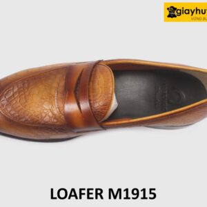 Giày lười Loafer nam không dây dập vân cá sấu M1915 002