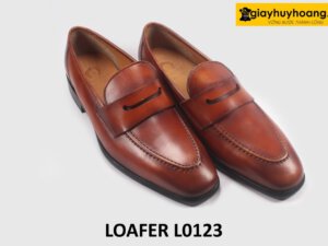 Giày loafer lười nam mũi vuông sang trọng loafer L0123 003