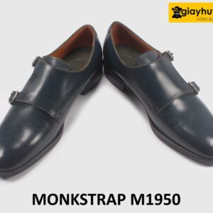 Giày Monkstrap nam da bê xanh navy đẹp M1950 004