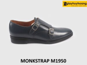 Giày Monkstrap nam da bê xanh navy đẹp M1950 001