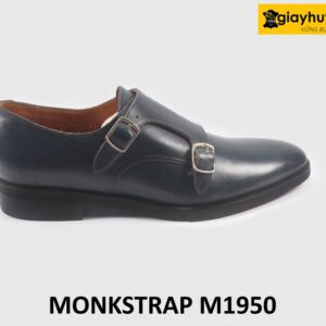 Giày Monkstrap nam da bê xanh navy đẹp M1950 001
