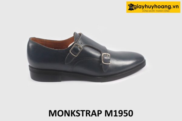 Giày Monkstrap nam da bê xanh navy đẹp M1950 001
