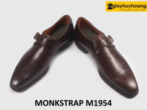 Giày Monkstrap nam màu nâu một khóa M1954 004