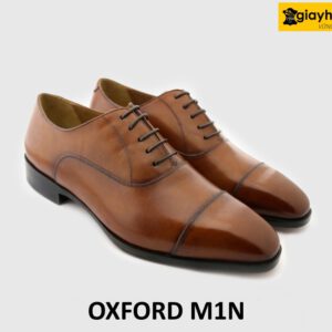 Giày da oxford nam mũi vuông nhọn phong cách M1N 002