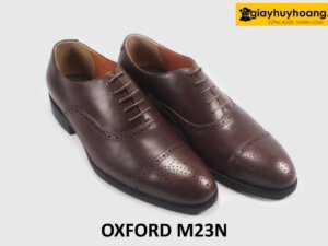 Giày tây oxford nam màu nâu đế khâu M23N 003