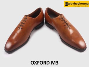 Giày da oxford nam trơn 1 miếng liền M3 003