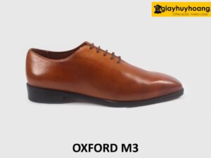 Giày da oxford nam trơn 1 miếng liền M3 001