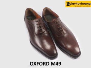 Giày Oxford nam đế da bò khâu goodyear M49 003
