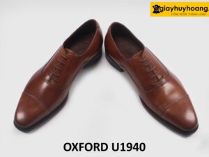 Giày Oxford da bò công sở đơn giản nâu U1940 005