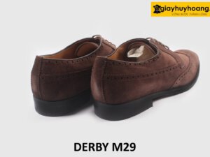 Giày da derby da lộn nam kiểu Wingtips M29 005