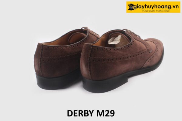 Giày da derby da lộn nam kiểu Wingtips M29 005