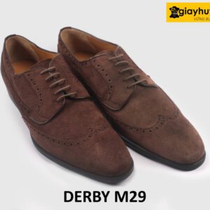 Giày da derby da lộn nam kiểu Wingtips M29 003