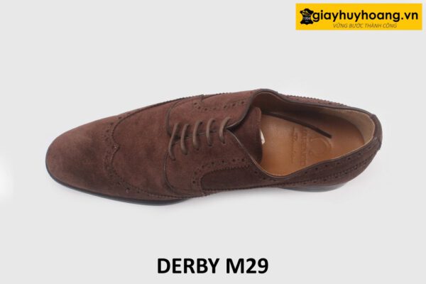 Giày da derby da lộn nam kiểu Wingtips M29 002